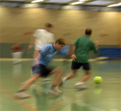 Fussballspiel beim Schüleraustausch